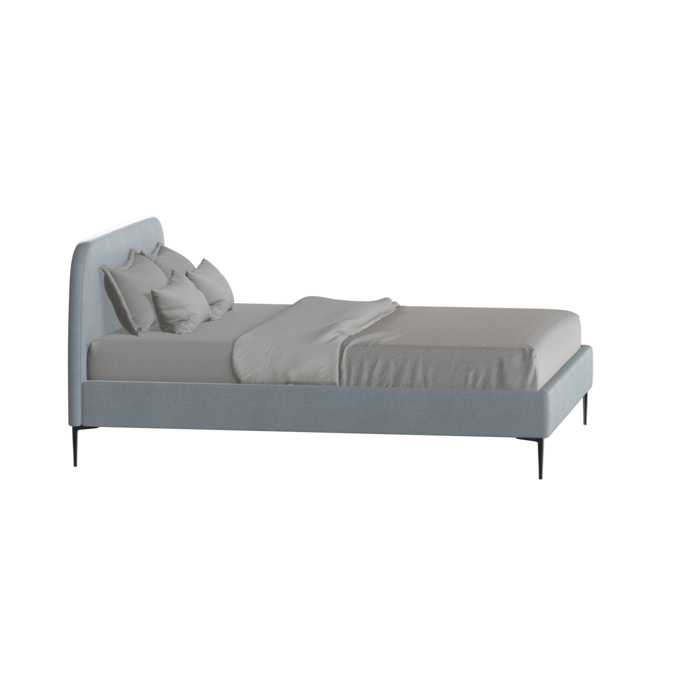 Anna Upholstered Bed with Vertical Headboard Detailing