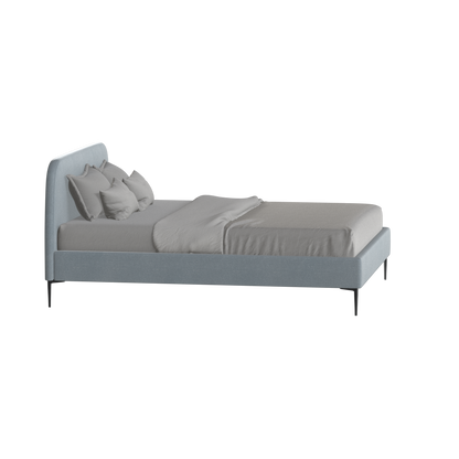 Anna Upholstered Bed with Vertical Headboard Detailing