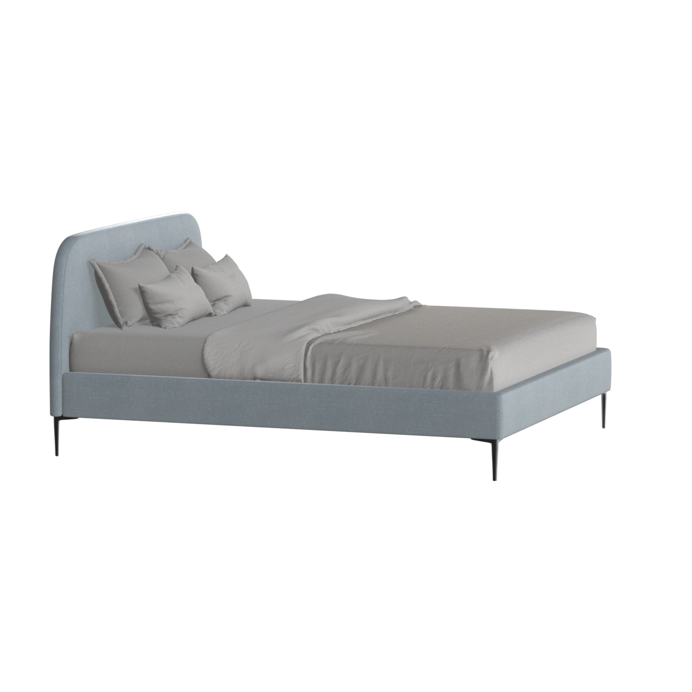 Anna Upholstered Bed with Vertical Headboard Detailing