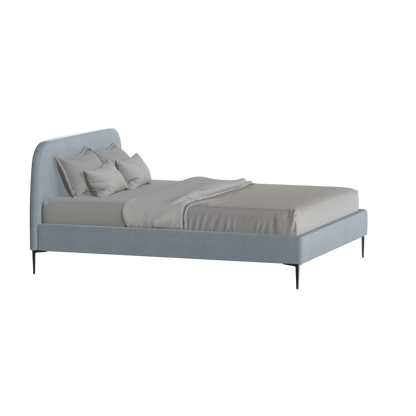 Anna Upholstered Bed with Vertical Headboard Detailing