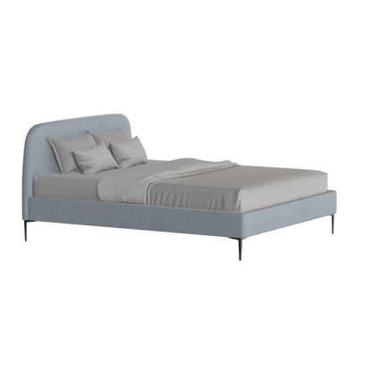 Anna Upholstered Bed with Vertical Headboard Detailing