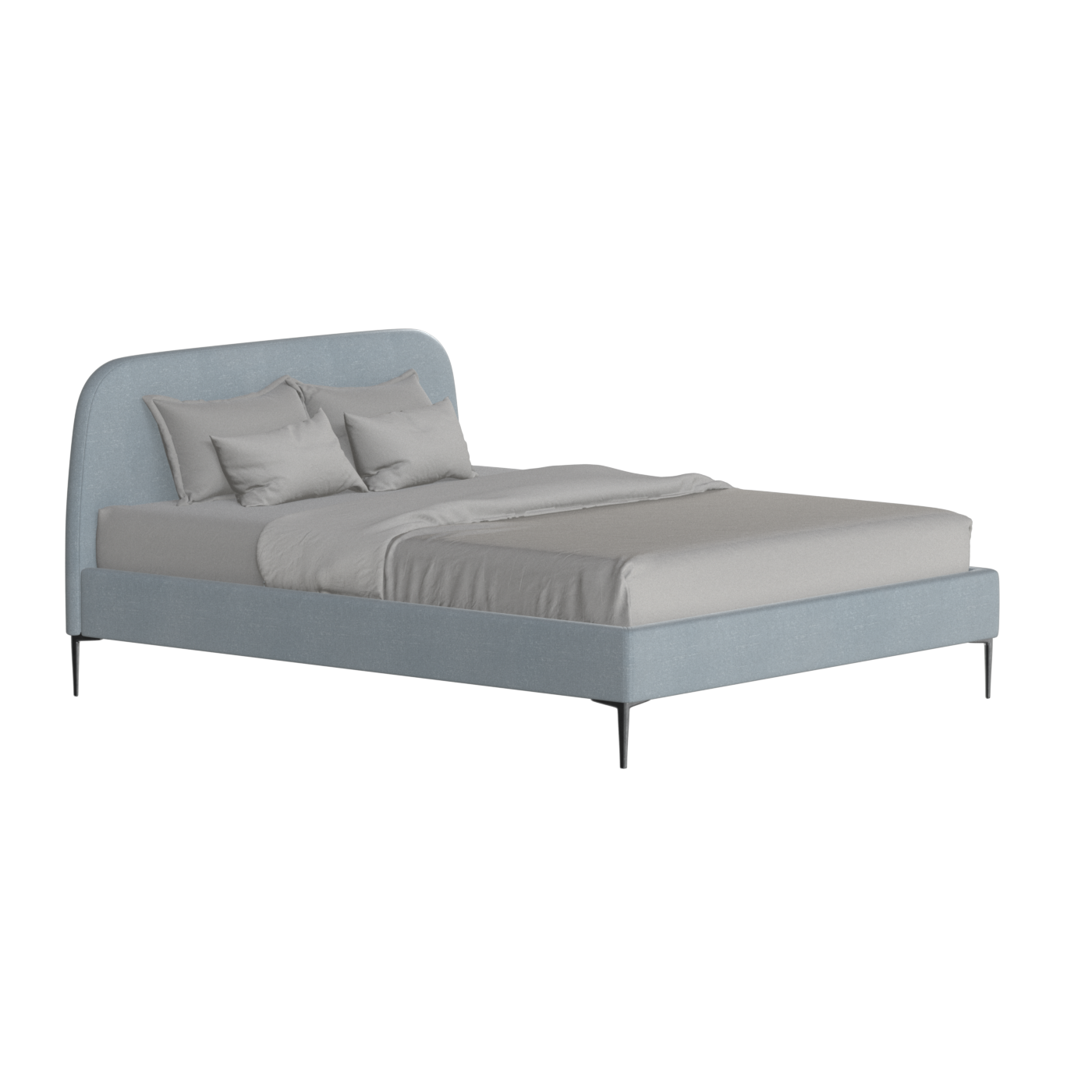 Anna Upholstered Bed with Vertical Headboard Detailing