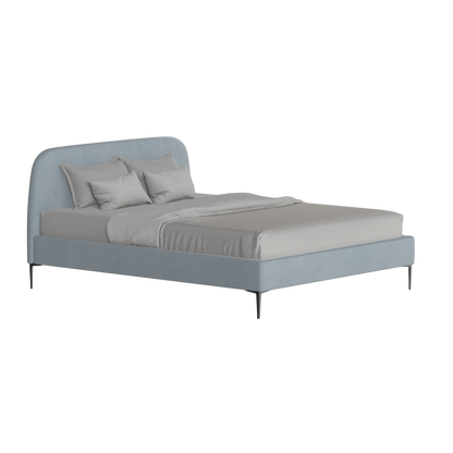 Anna Upholstered Bed with Vertical Headboard Detailing