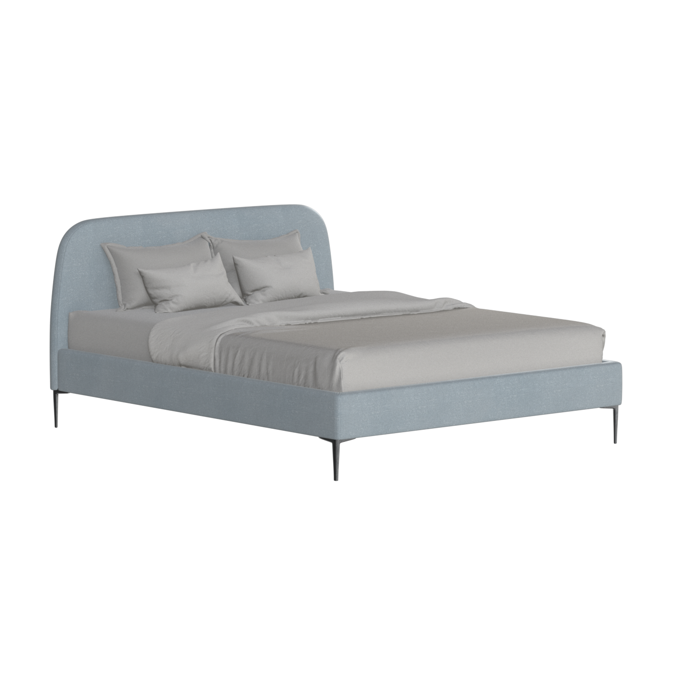 Anna Upholstered Bed with Vertical Headboard Detailing