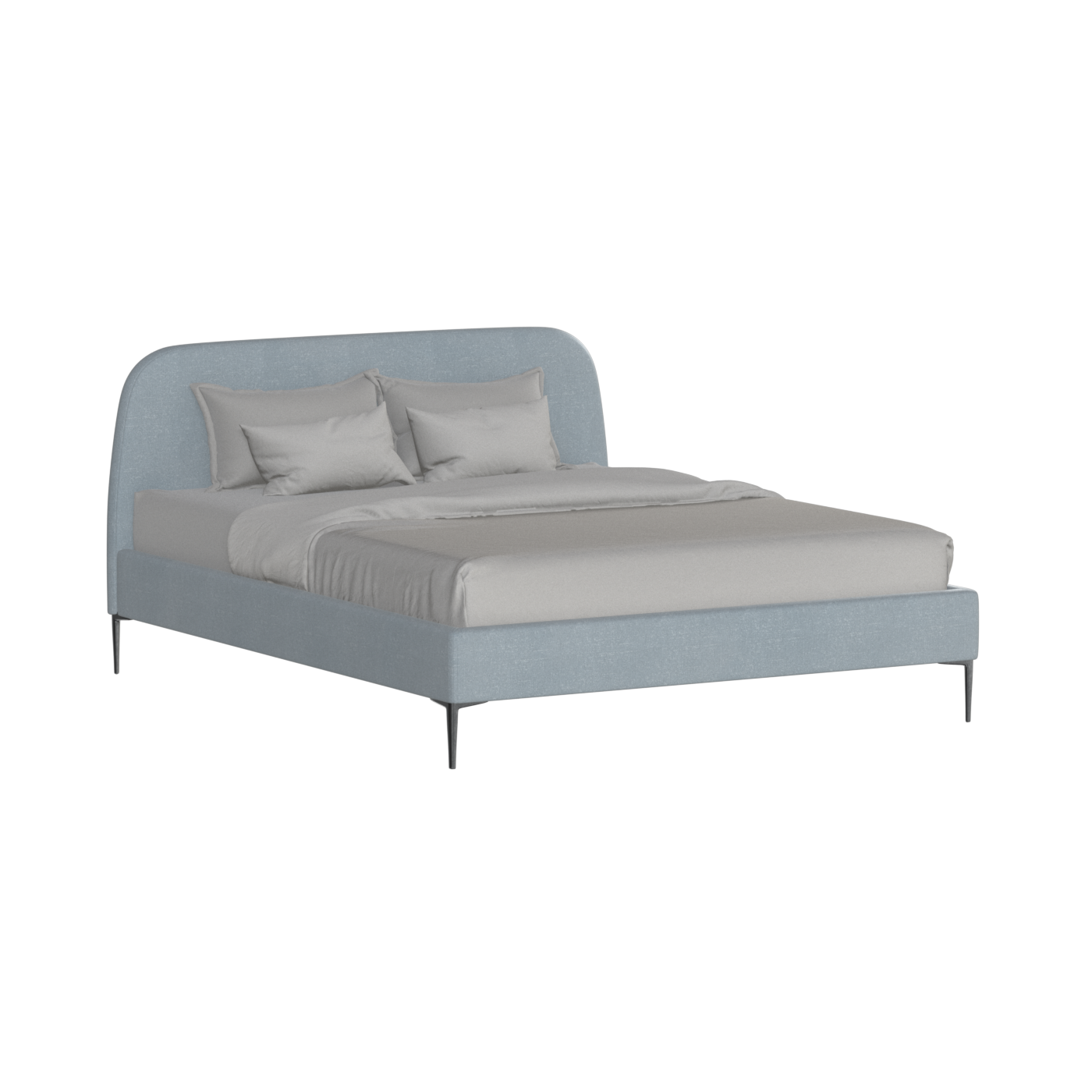 Anna Upholstered Bed with Vertical Headboard Detailing