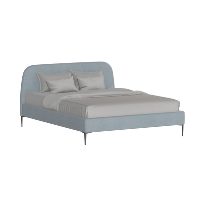 Anna Upholstered Bed with Vertical Headboard Detailing