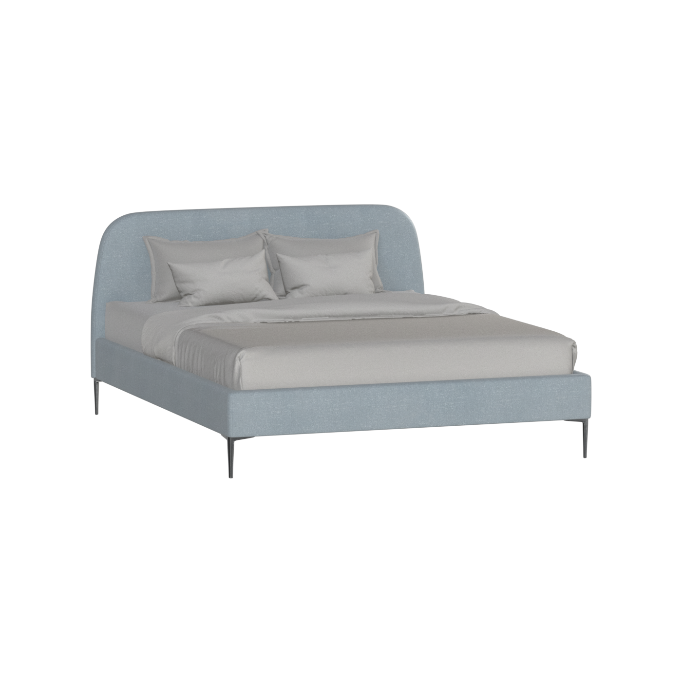 Anna Upholstered Bed with Vertical Headboard Detailing