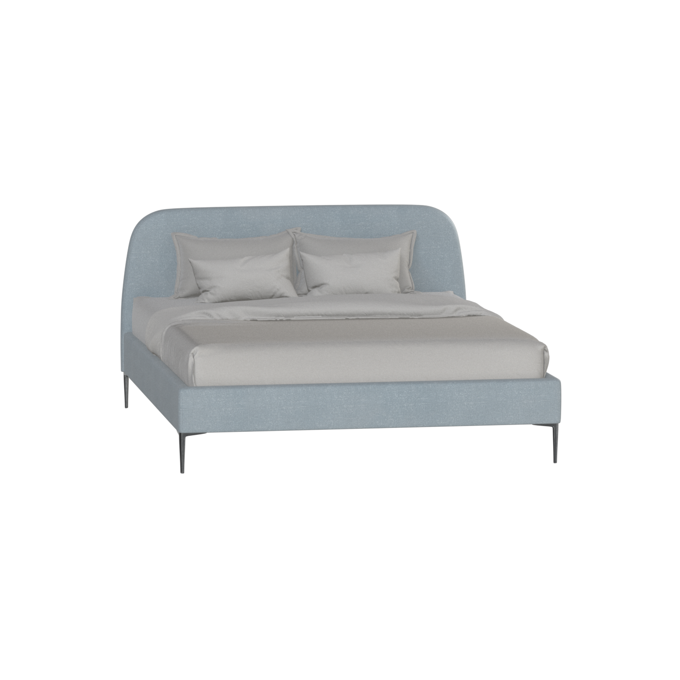 Anna Upholstered Bed with Vertical Headboard Detailing