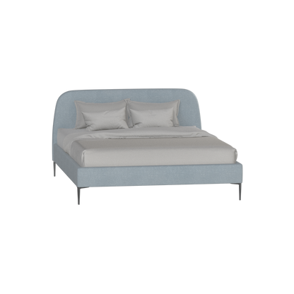 Anna Upholstered Bed with Vertical Headboard Detailing