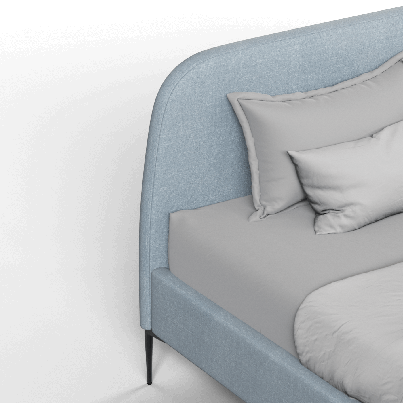 Anna Upholstered Bed with Vertical Headboard Detailing
