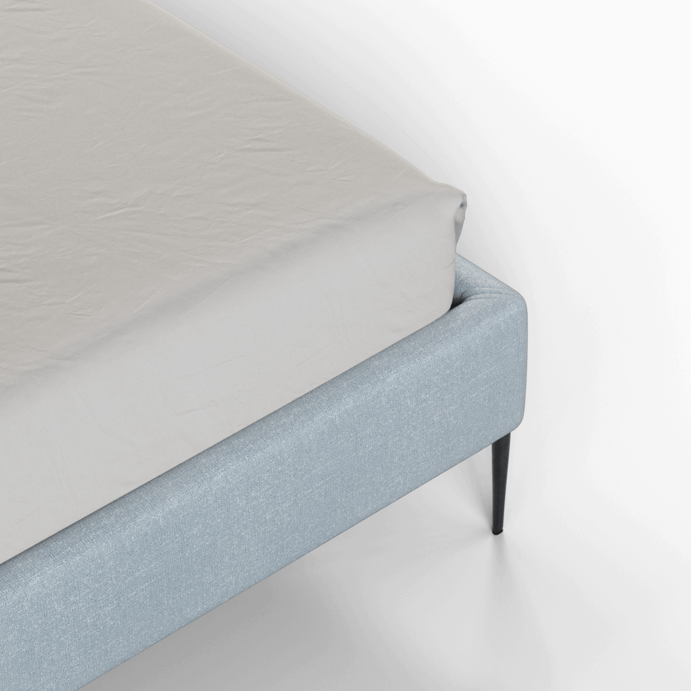 Anna Upholstered Bed with Vertical Headboard Detailing
