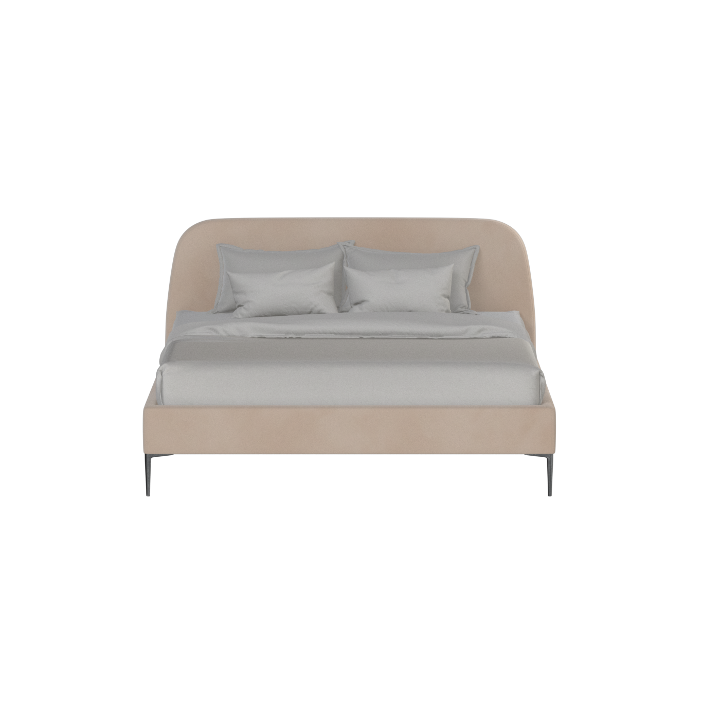 Anna Upholstered Bed with Vertical Headboard Detailing
