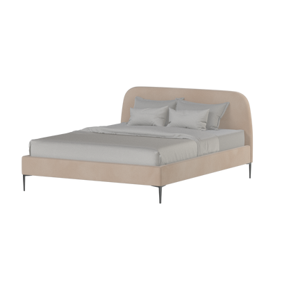 Anna Upholstered Bed with Vertical Headboard Detailing
