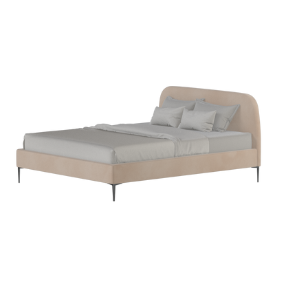 Anna Upholstered Bed with Vertical Headboard Detailing