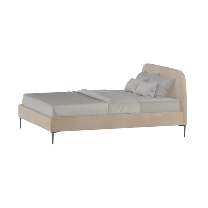Anna Upholstered Bed with Vertical Headboard Detailing