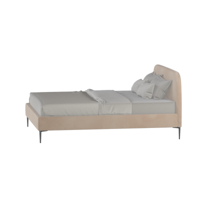Anna Upholstered Bed with Vertical Headboard Detailing