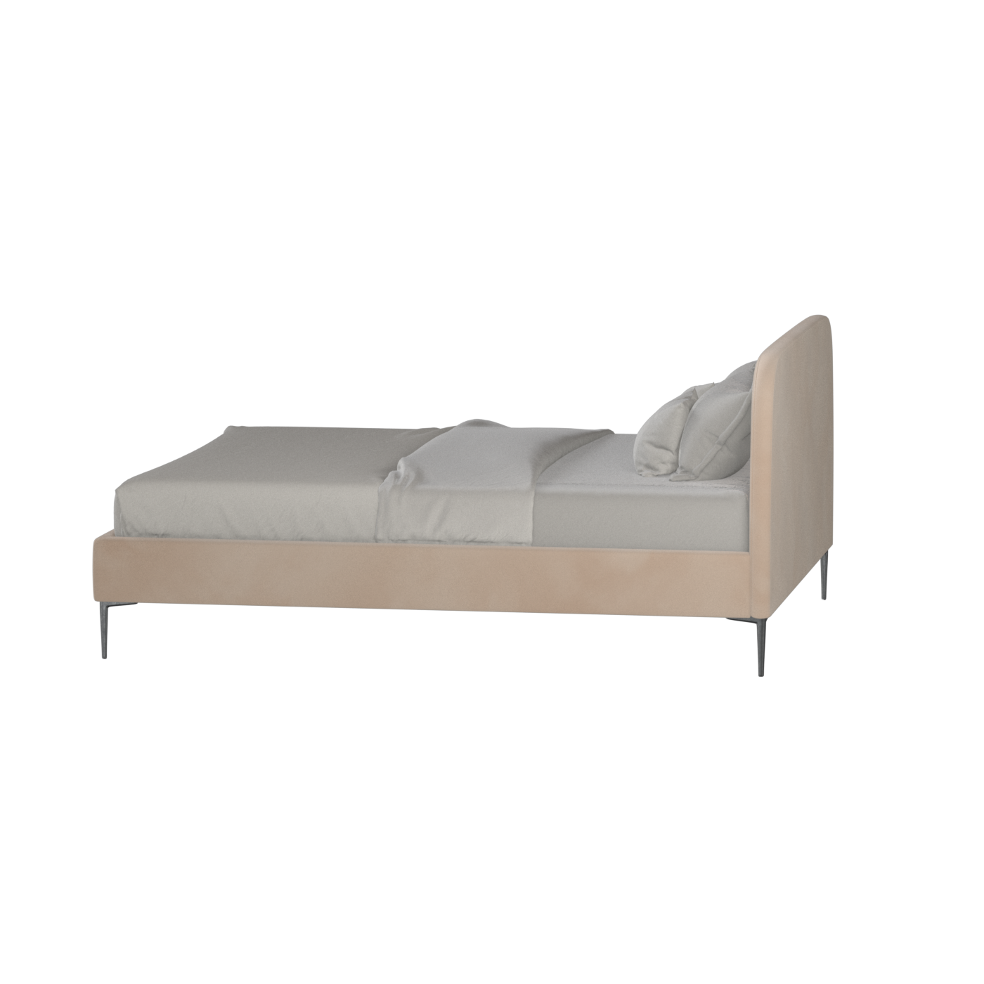 Anna Upholstered Bed with Vertical Headboard Detailing