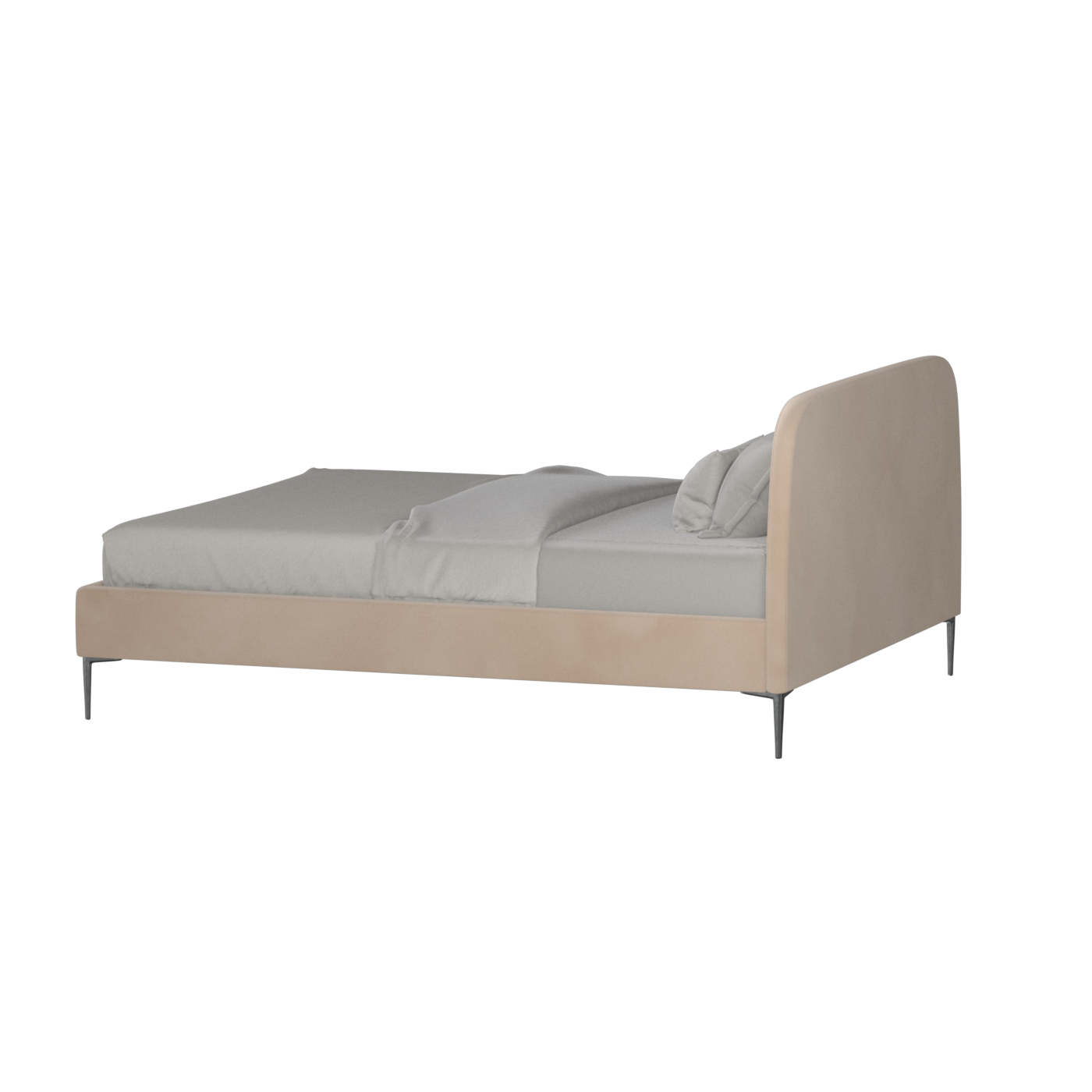 Anna Upholstered Bed with Vertical Headboard Detailing
