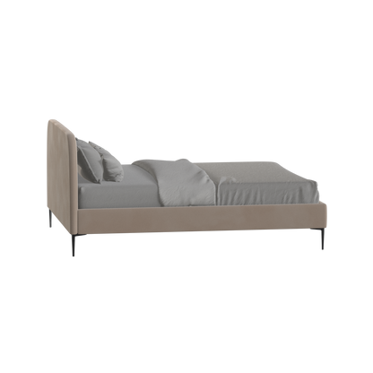 Anna Upholstered Bed with Vertical Headboard Detailing