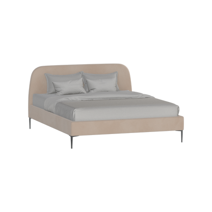 Anna Upholstered Bed with Vertical Headboard Detailing