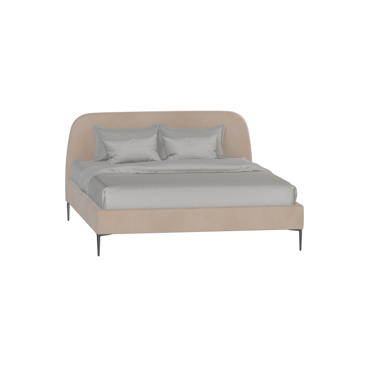 Anna Upholstered Bed with Vertical Headboard Detailing