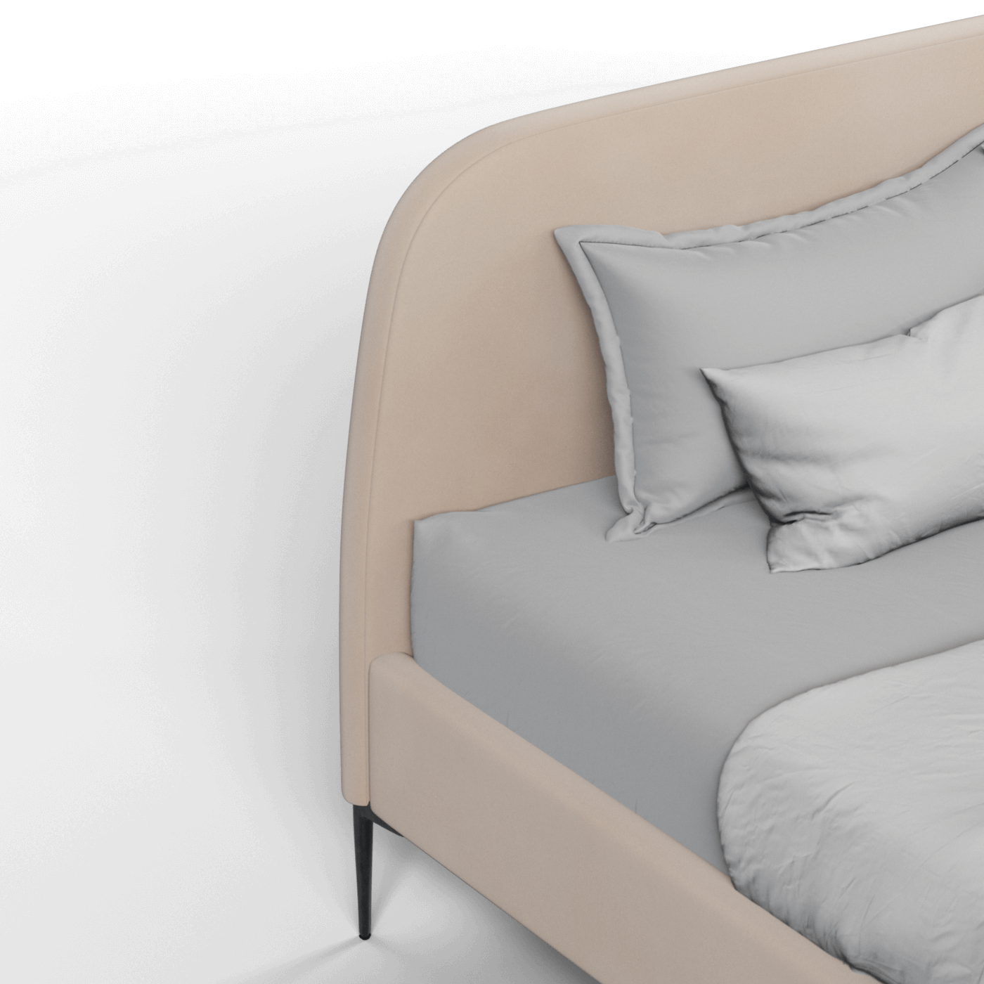 Anna Upholstered Bed with Vertical Headboard Detailing