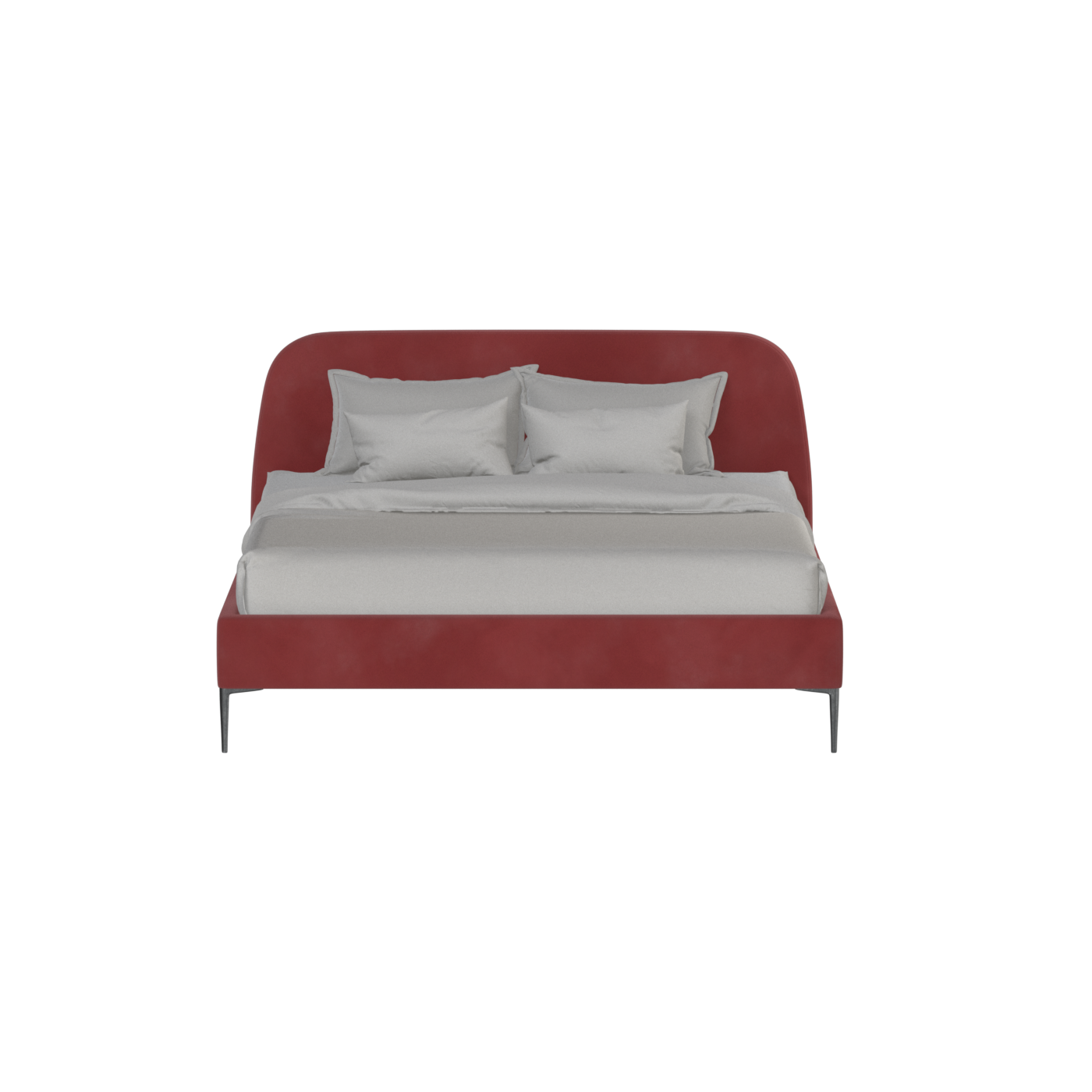 Anna Upholstered Bed with Vertical Headboard Detailing