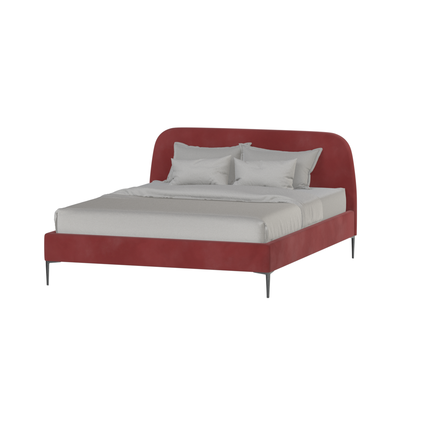 Anna Upholstered Bed with Vertical Headboard Detailing