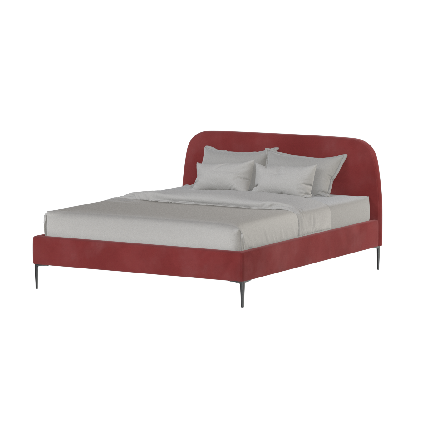 Anna Upholstered Bed with Vertical Headboard Detailing