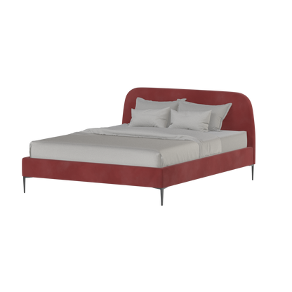 Anna Upholstered Bed with Vertical Headboard Detailing