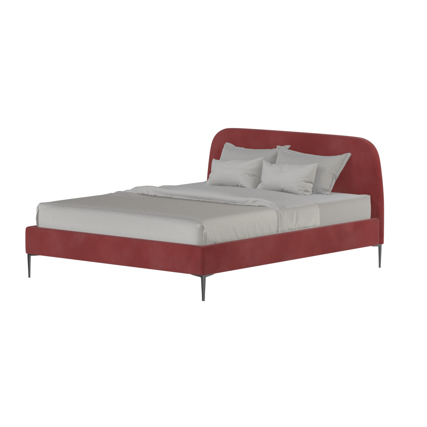 Anna Upholstered Bed with Vertical Headboard Detailing