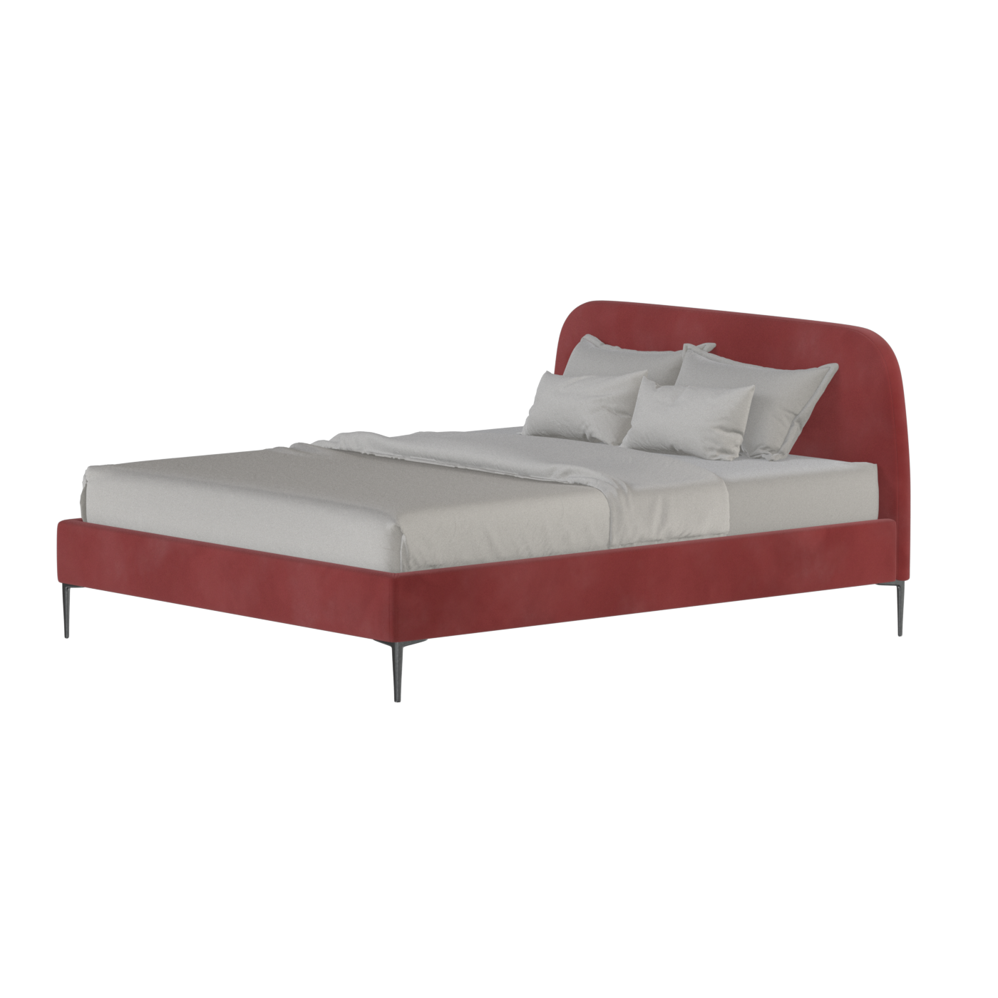 Anna Upholstered Bed with Vertical Headboard Detailing