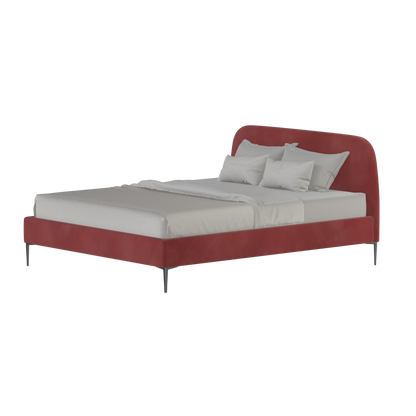 Anna Upholstered Bed with Vertical Headboard Detailing