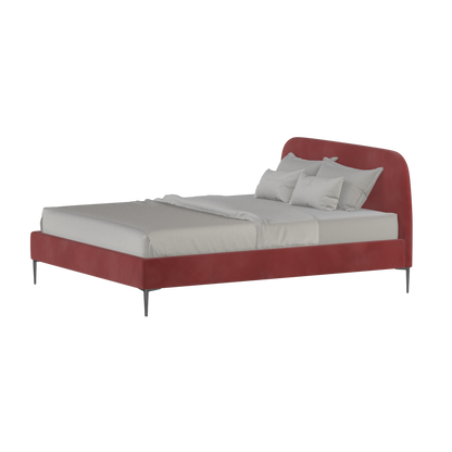 Anna Upholstered Bed with Vertical Headboard Detailing