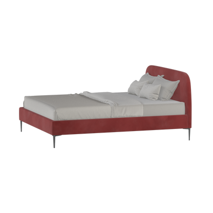 Anna Upholstered Bed with Vertical Headboard Detailing