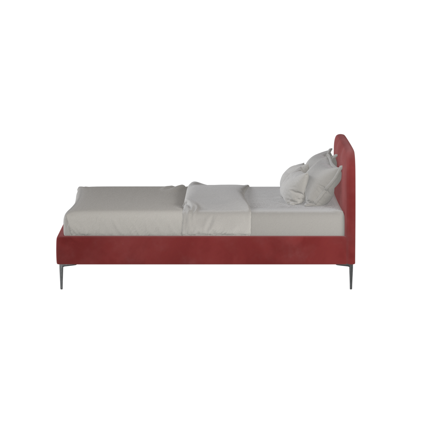 Anna Upholstered Bed with Vertical Headboard Detailing