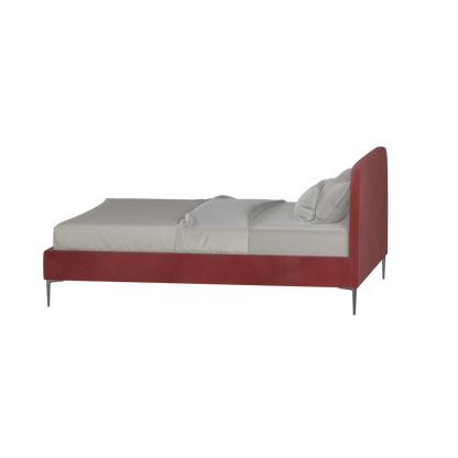 Anna Upholstered Bed with Vertical Headboard Detailing