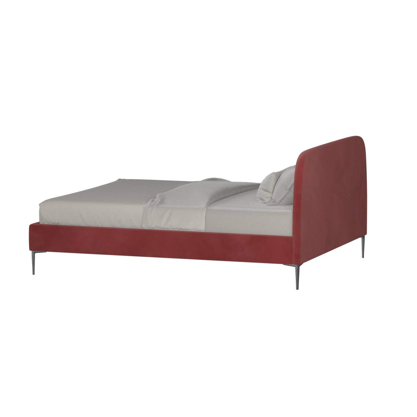 Anna Upholstered Bed with Vertical Headboard Detailing