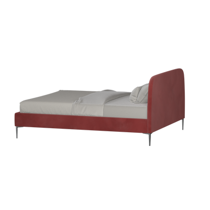 Anna Upholstered Bed with Vertical Headboard Detailing