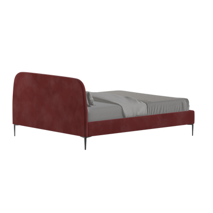 Anna Upholstered Bed with Vertical Headboard Detailing
