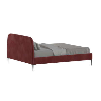 Anna Upholstered Bed with Vertical Headboard Detailing