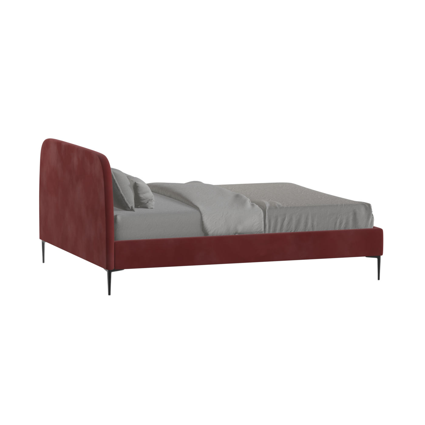 Anna Upholstered Bed with Vertical Headboard Detailing