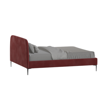 Anna Upholstered Bed with Vertical Headboard Detailing