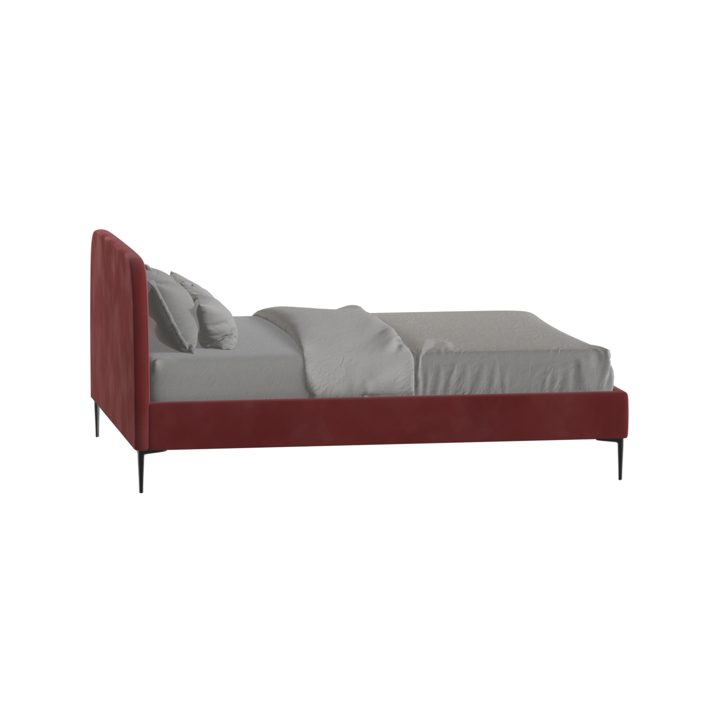 Anna Upholstered Bed with Vertical Headboard Detailing