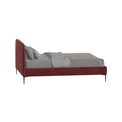 Anna Upholstered Bed with Vertical Headboard Detailing