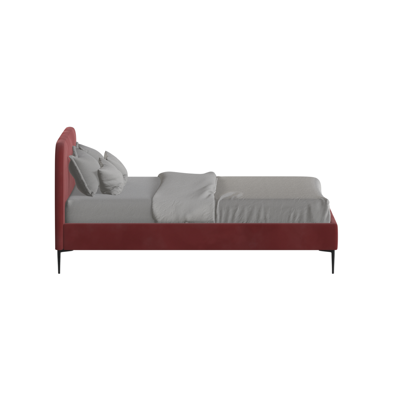 Anna Upholstered Bed with Vertical Headboard Detailing