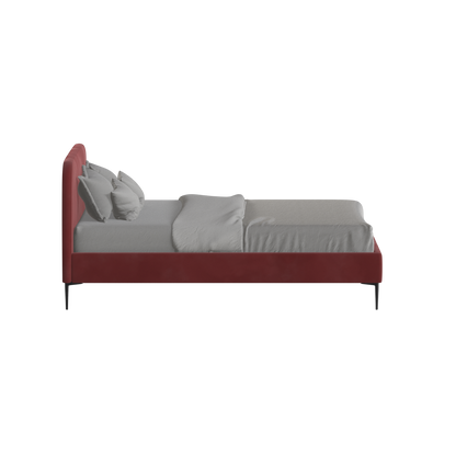 Anna Upholstered Bed with Vertical Headboard Detailing