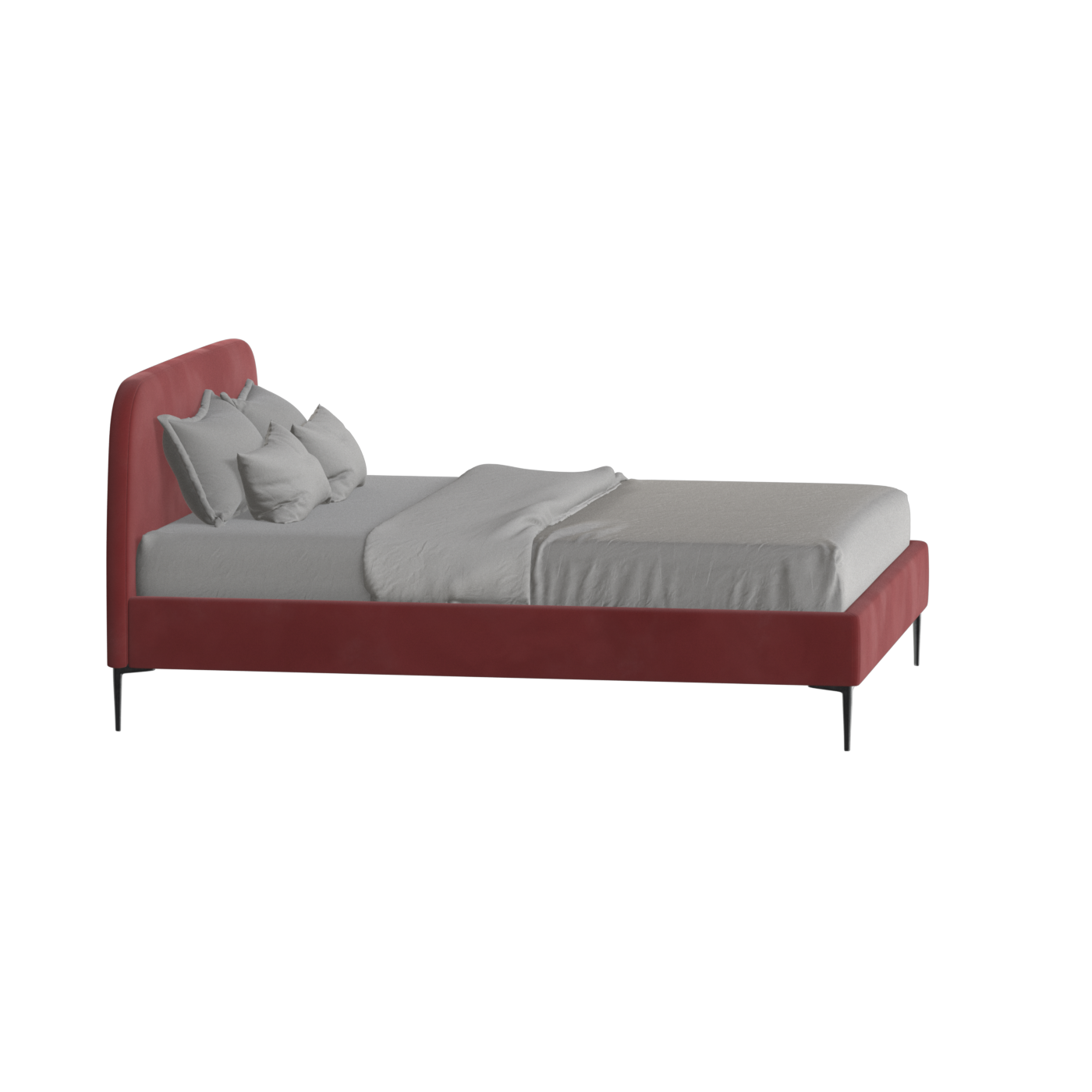 Anna Upholstered Bed with Vertical Headboard Detailing