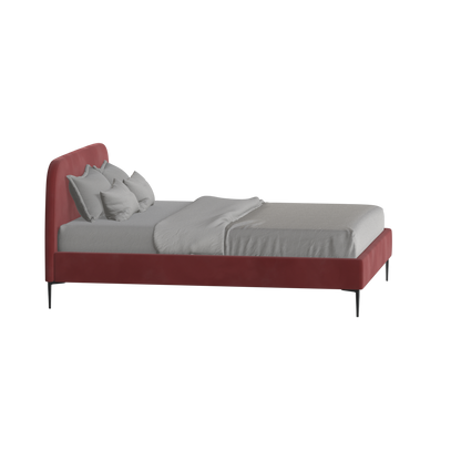 Anna Upholstered Bed with Vertical Headboard Detailing
