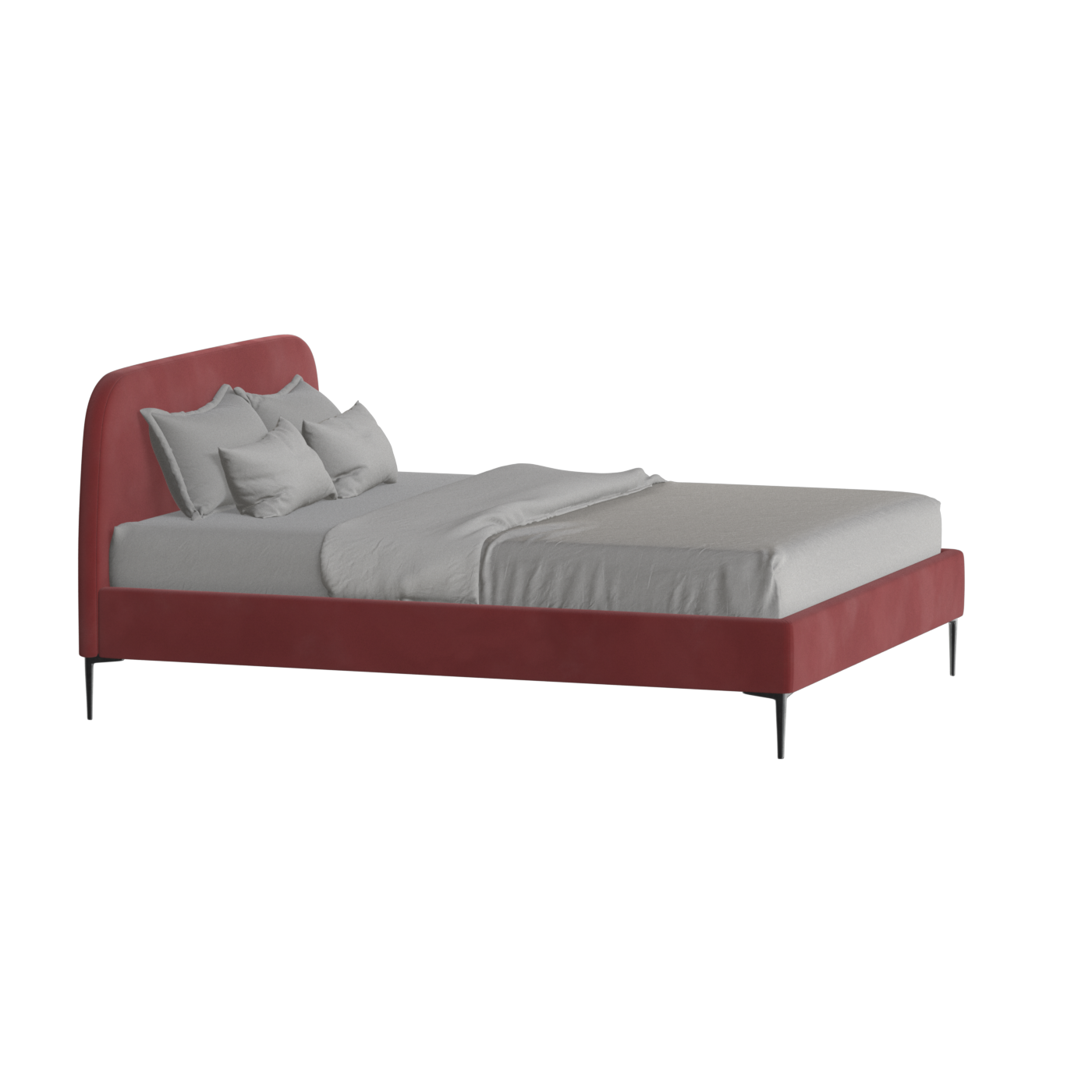 Anna Upholstered Bed with Vertical Headboard Detailing